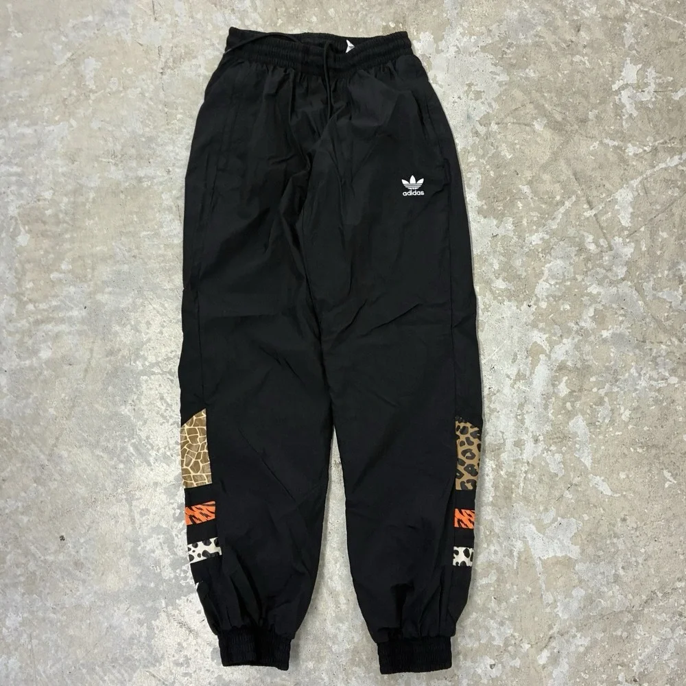 Adidas Atmos ATM Leopard Print Logo Track Pants Men's Small Black Trefoil GT7294 - Picture 2 of 16
